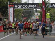 Start of 2014 Vancouver Marathon (Steve Dipaola for the Columbian)