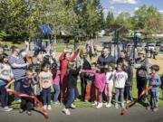 Meadow Home: A ribbon-cutting ceremony was held March 15 to re-open the Meadow Home Park with a lot of new features for kids to play.