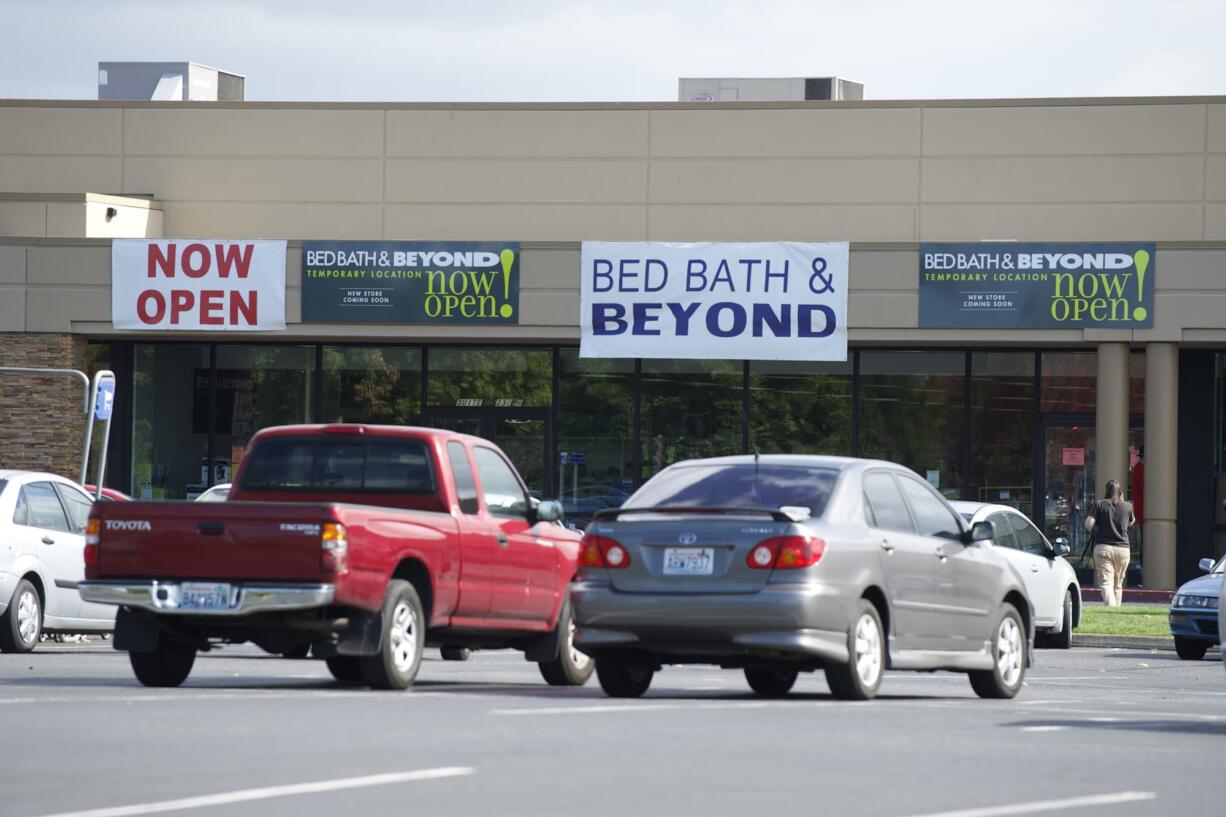 Photos by Steven Lane/The Columbian
Construction continues on remodeled space for Bed Bath and Beyond and Burlington Coat Factory on Wednesday.