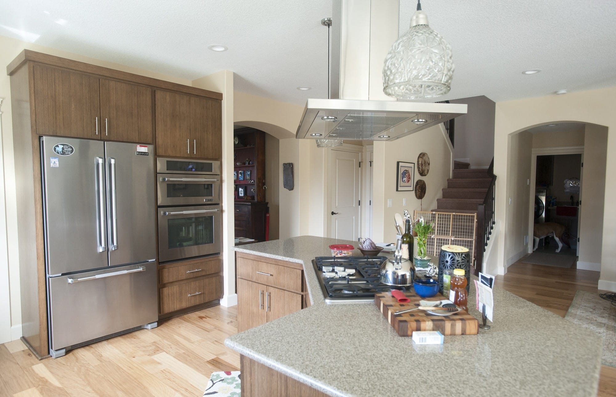 Among other &quot;green&quot; features, Mike and Robin Mooney's Salmon Creek-area home has energy-efficient appliances, reused countertops and backsplash tiles, bamboo cabinets and triple-pane windows.