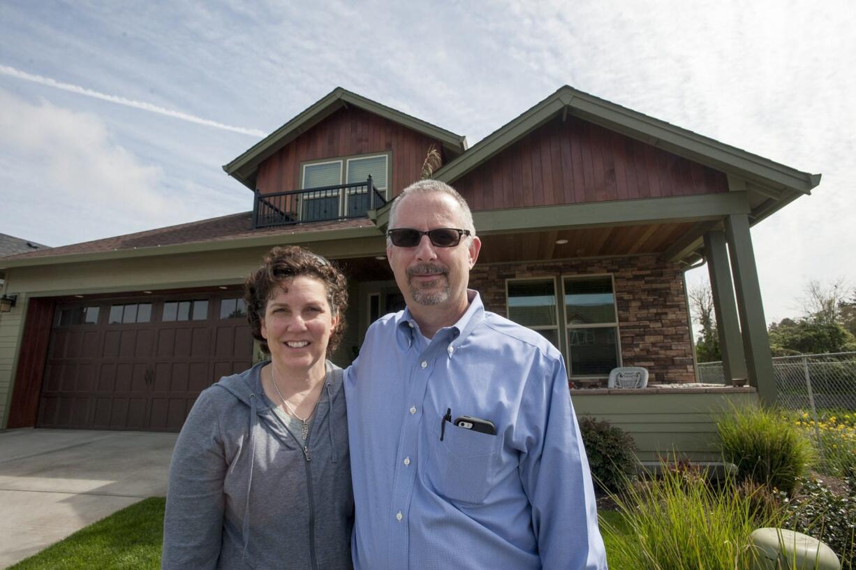 Aside from the rooftop solar panels, Robin and Mike Mooney's 2,300-square-foot Salmon Creek-area home looks like a normal house, but it's full of green, sustainable features.