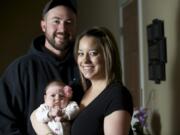 Cessiley Southard and Stephen Vroman decided to undergo genetic screening after a 19-week ultrasound showed a calcification on the baby's abdominal wall.