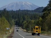 A beautiful day on the Lewisville Highway looking north Friday toward Mount St.