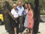 Battle Ground: Jim Demetro and his daughter Christin Demetro collaborated on their &quot;9/11 Spirit of America Memorial&quot; sculpture, which had a dedication ceremony at the Cashmere Riverside Center.