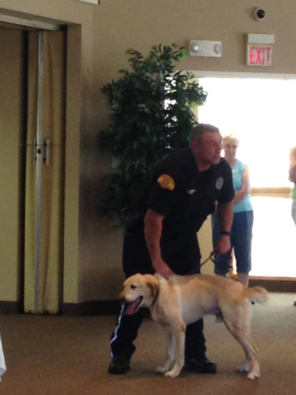 Fairway-164th Avenue: K-9 units from various police departments discussed what they do at an event hosted by the Fairway Village Ladies Club, who also raised $1,052 for K-9 programs.