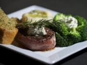 Filet mignon with mashed potatoes and broccoli is pictured March 14 at Billy Blues Bar and Grill in Vancouver.