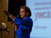 Sonia Manzano, who has acted and written for the public television show &quot;Sesame Street&quot; for decades, was the keynote speaker at the YWCA's annual fundraising luncheon at the Hilton Vancouver Washington on Wednesday.