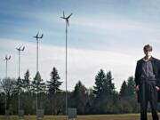 Stephen Solovitz, a mechanical engineering instructor at Washington State University Vancouver, manages a small-scale wind farm recently installed on campus.