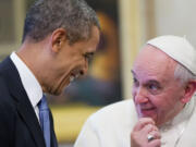 U.S. President Barack Obama meets with Pope Francis on Thursday at the Vatican.