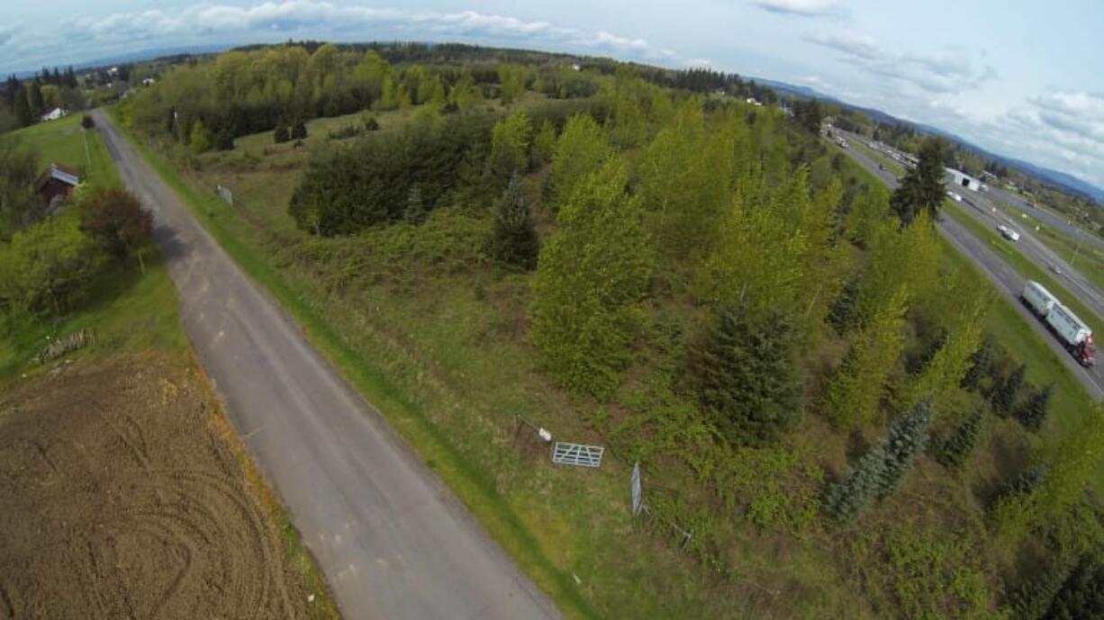 Aerial shots of Clark County rural, forest and agriculture land shot April 10, 2015.