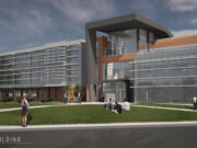 Groundbreaking will take place in 2014 on a $41 million science and technology building, shown in this rendering, at Clark College.