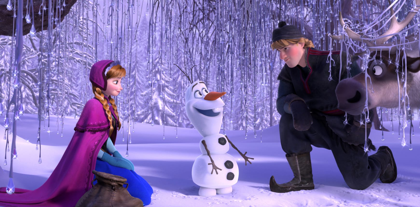 Disney
Anna, from left, voiced by Kristen Bell; Olaf, voiced by Josh Gad, and Kristoff, voiced by Jonathan Groff  sing in Disney's &quot;Frozen.&quot;