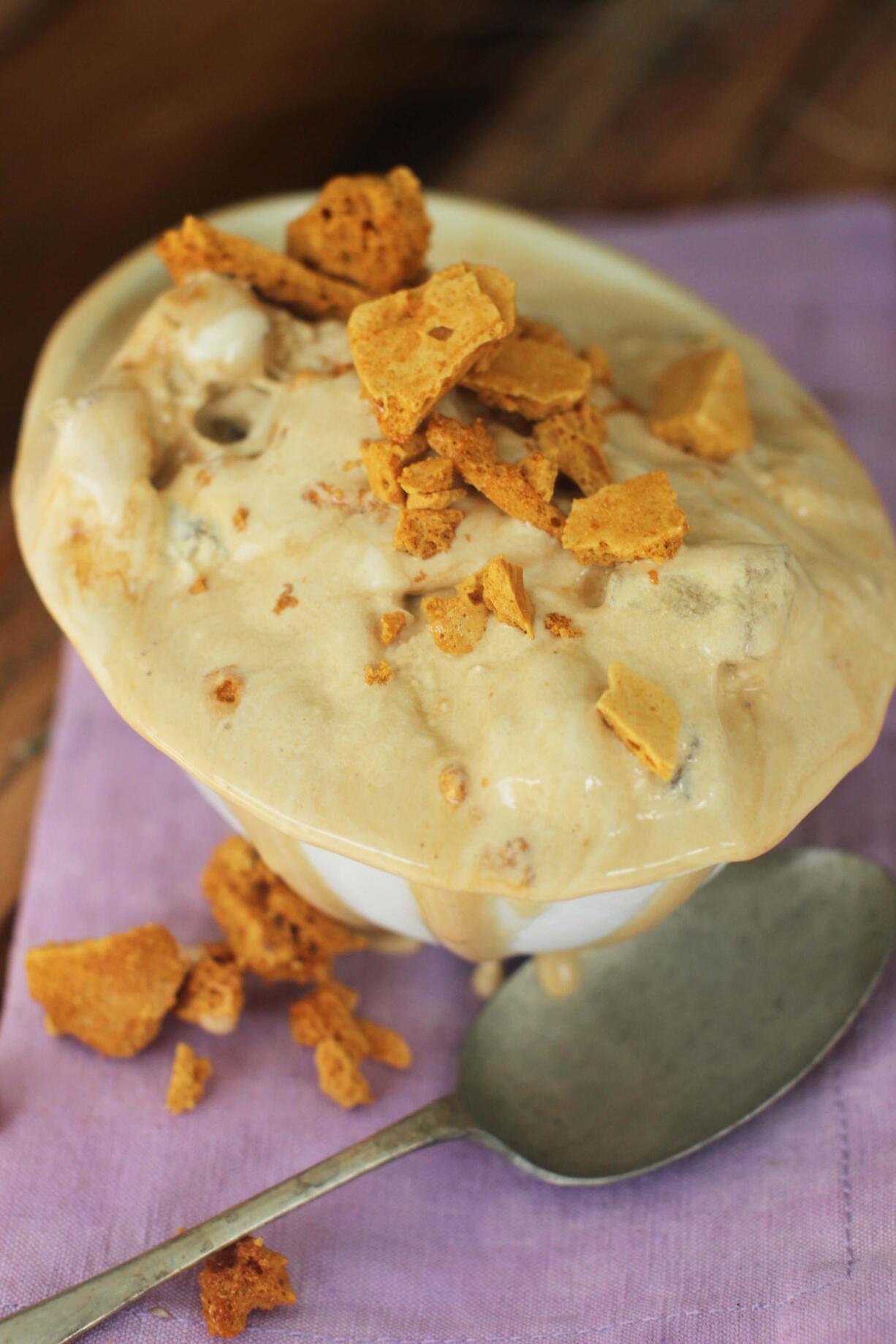 Apples and Honeycomb Ice Cream (Matthew Mead/Associated Press)