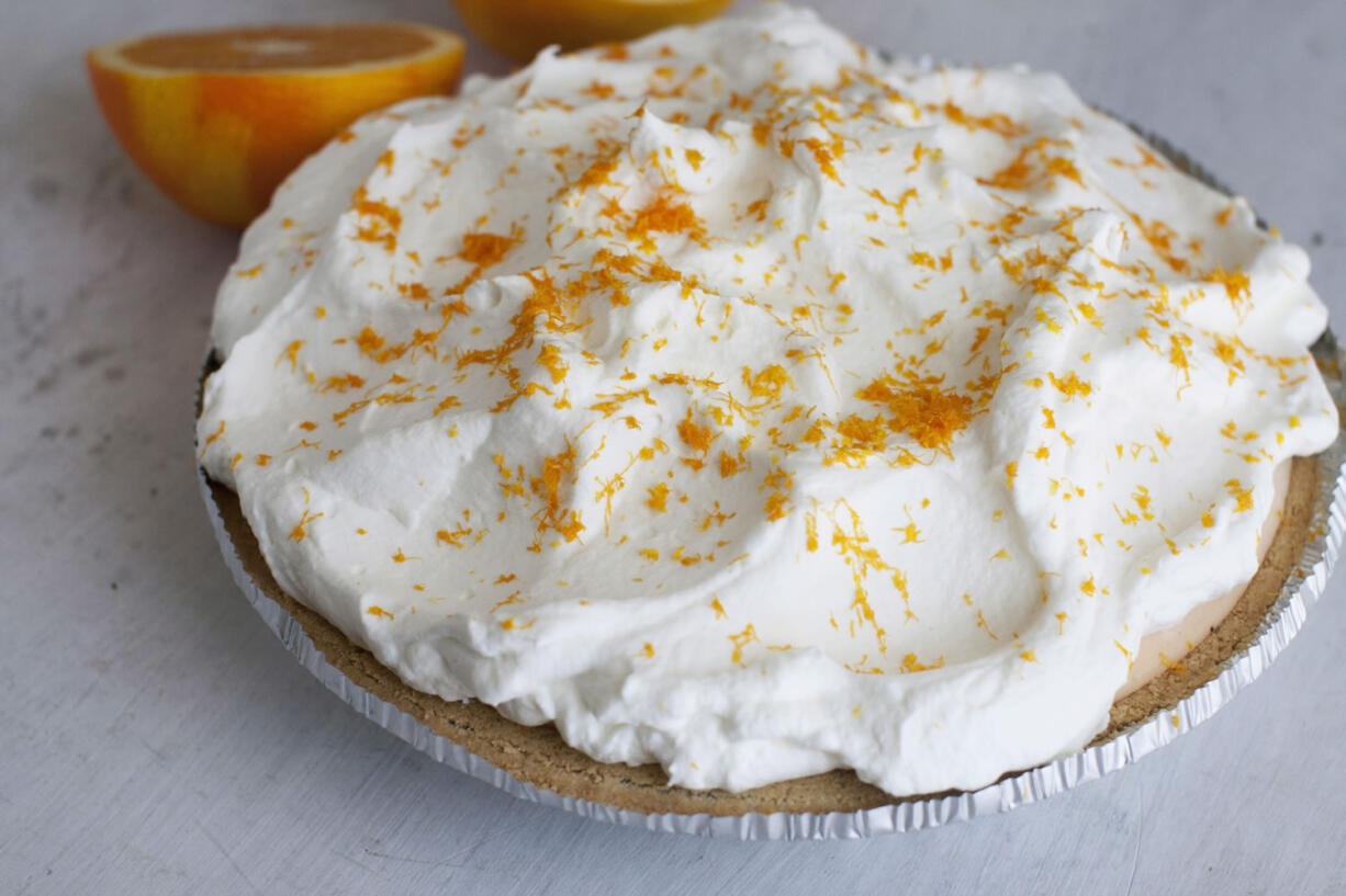 Orange-Vanilla Ice Cream Pie with Orange Whipped Cream