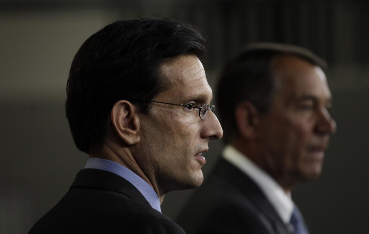 House Speaker John Boehner of Ohio and Republican Majority Leader Eric Cantor of Va.