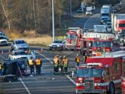 The fatal crash on Interstate 205 near Padden Parkway on Dec.