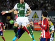 Portland Timbers defender Liam Ridgewell, left, scored his first MLS goal on Saturday.