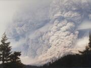 Owen and Linda Mason of Cougar took photos of the May 18, 1980, eruption of Mount St. Helens from a ridge top known as Cinnamon Peak.