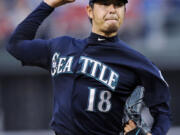 Seattle Mariners starting pitcher Hisashi Iwakuma struck out 11 Philadelphia Phillies batters on Tuesday, Aug. 19, 2014, in Philadelphia.