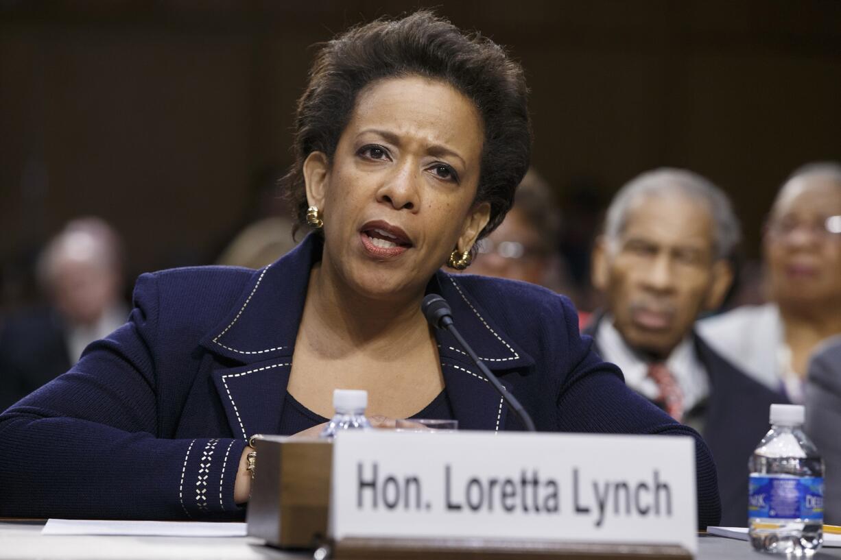 Attorney General nominee Loretta Lynch testifies Jan. 28 on Capitol Hill in Washington. President Barack Obama on Friday said it was &quot;crazy&quot; and &quot;embarrassing&quot; the way the Republican-led Senate has held up confirmation of Lynch. &quot;What are we doing here?&quot; Obama said. &quot;I have to say there are times when the dysfunction in the Senate just goes too far. This is an example of it. It's gone too far. Enough. Enough. Call Loretta Lynch for a vote,&quot; he said emphatically. &quot;Get her confirmed.&quot;  (AP Photo/J.