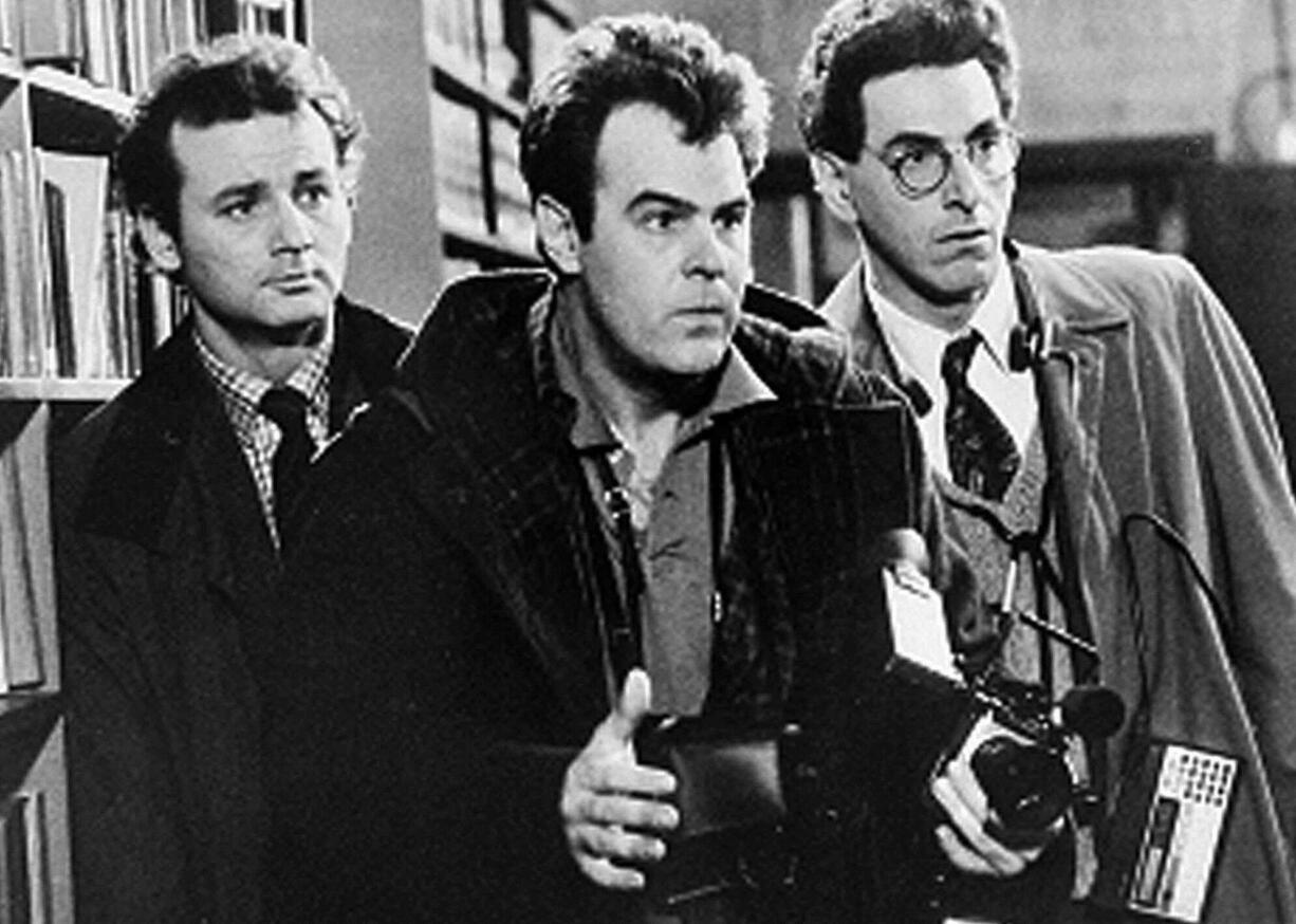 Bill Murray, from left, Dan Aykroyd and Harold Ramis appear in the 1984 movie &quot;Ghostbusters&quot;. Harold Ramis died early Monday in Chicago from complications of autoimmune inflammatory disease, according Fred Toczek, an attorney for Ramis.