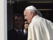 Pope Francis boards his flight to La Habana, Cuba, where he will start a 10-day trip including the United States, at Rome's Fiumicino international airport. No handshakes, selfies or fist bumps when Pope Francis enters the House chamber for his historic speech to Congress on Thursday.