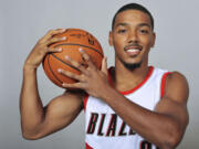 Portland Trail Blazers guard Phil Pressey at media day on Monday.