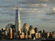 1 World Trade Center towers above the lower Manhattan skyline in New York.