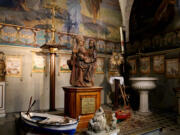 This picture taken May 11, 2014, shows the interior of Notre-Dame d'Esperance, a Gothic church in Cannes that commemorates the town's origins as a fishing village. The church is open daily and admission is free.