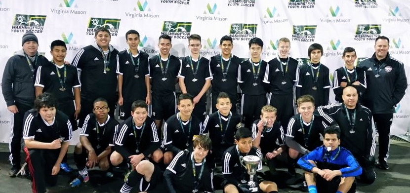 The Vancouver United Cheetahs won the boys under-16 title at the 2014 Washington Youth Soccer Recreational Cup state tournament.