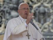 Pope Francis delivers his blessing Wednesday during his weekly general audience in St. Peter's Square at the Vatican.