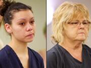 Vancouver police arrested Kalista Andino, 21, left, and Linda Smith, 63, on Friday evening.