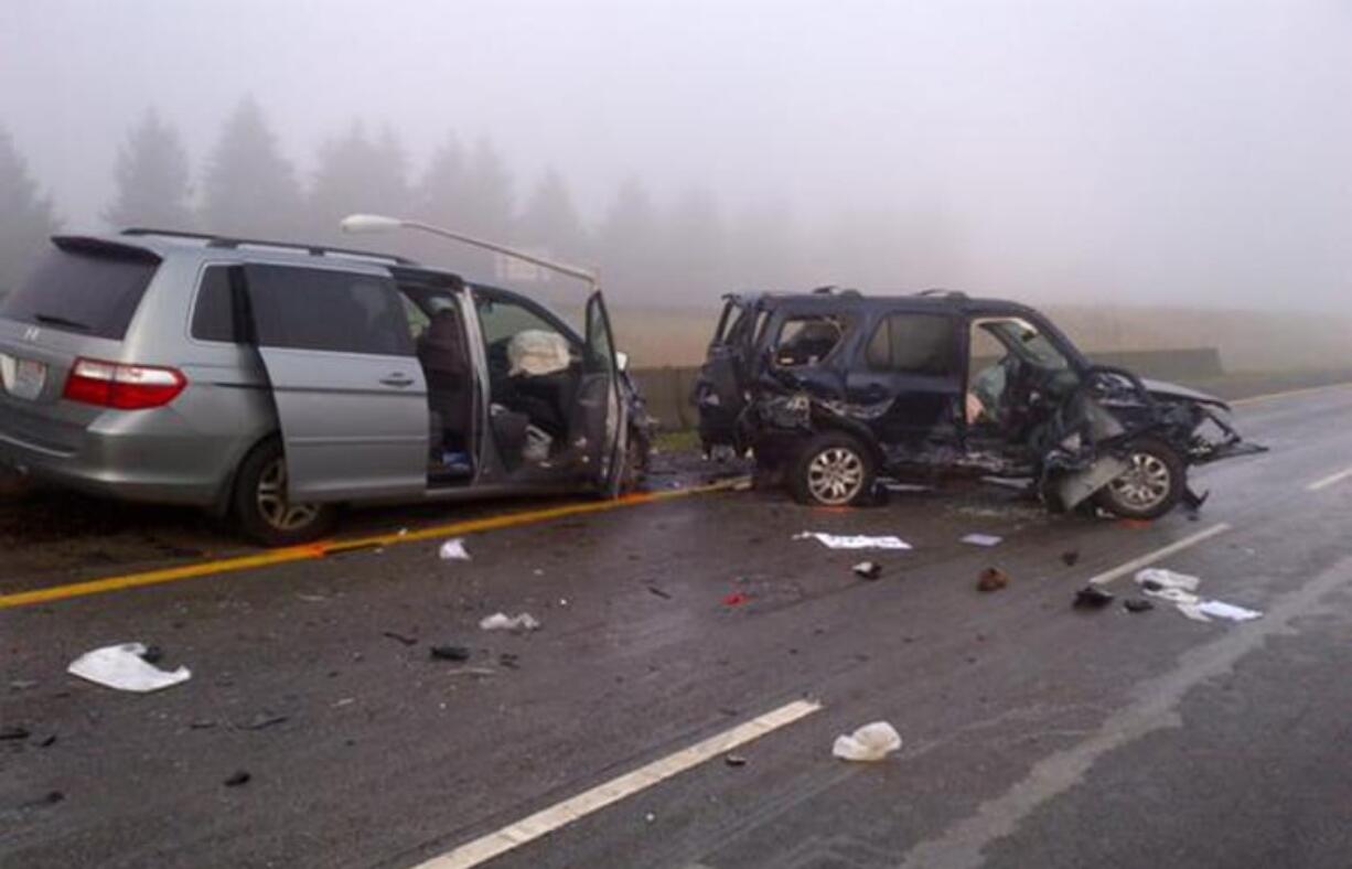 The Camas man struck by a minivan Dec. 7 on Interstate 205 died Friday.