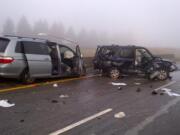 The Camas man struck by a minivan Dec. 7 on Interstate 205 died Friday.