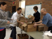 Beaches owner Mark Matthias, second from left, is the guy behind the Green Eggs &amp; ham breakfast at local elementary schools.