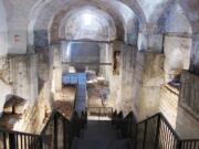 Archaeologists dug down through seven layers of Jerusalem history inside the Kishle, shown on Dec.