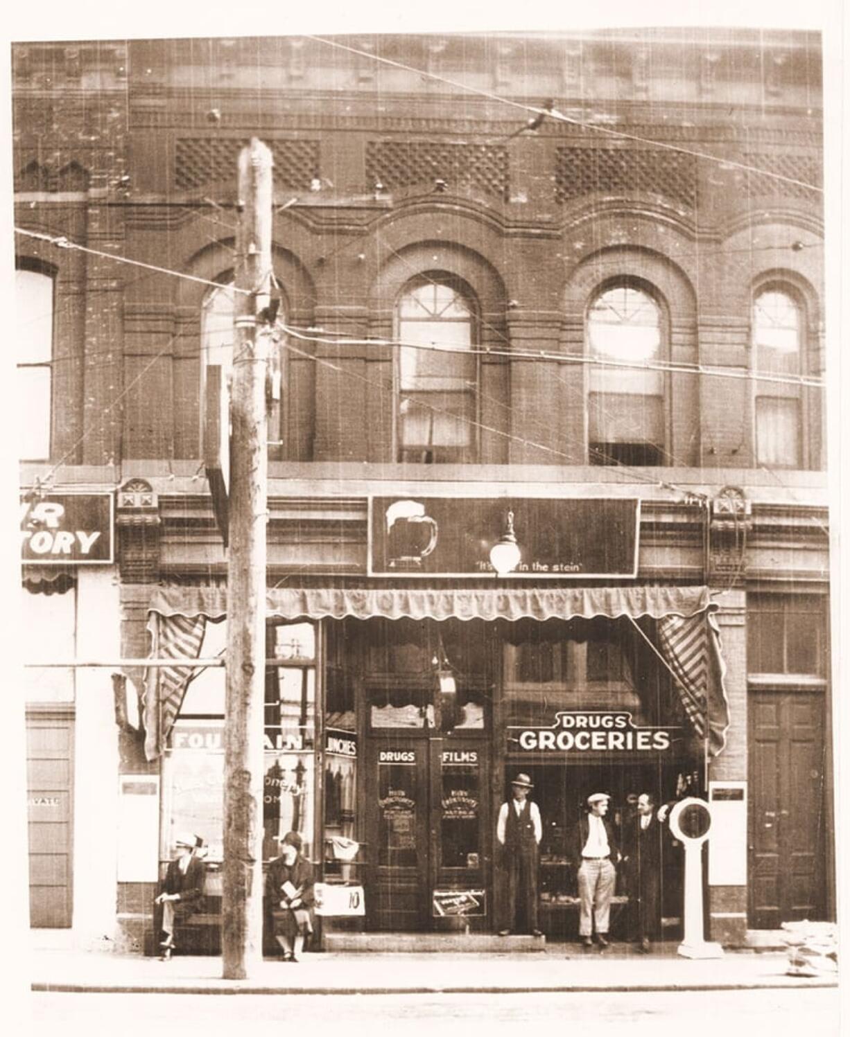 Circa 1900, the Columbian offices were at 406 Washington St. Editor J.C.