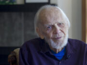 Centenarian Harris Dusenbery at his downtown condo in December 2014.