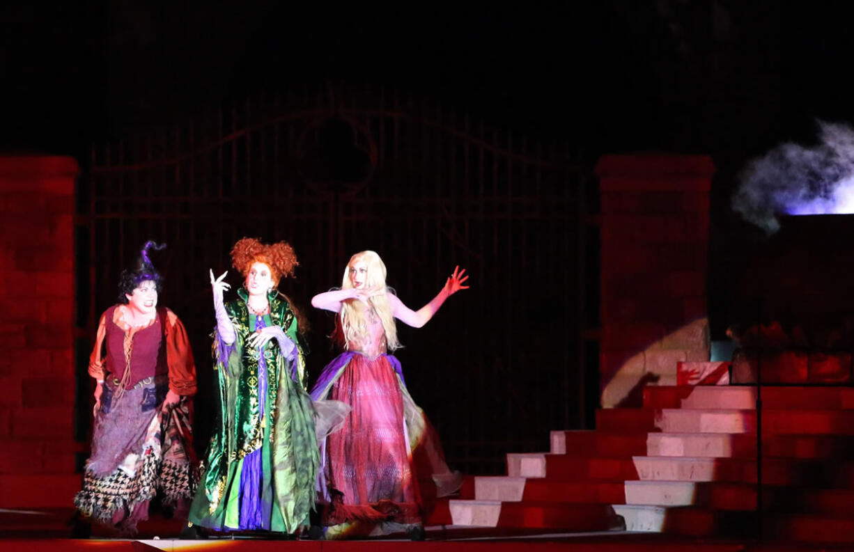 The &quot;Hocus Pocus Villain Spelltacular&quot; show Sept. 18 at Walt Disney World Magic Kingdom.