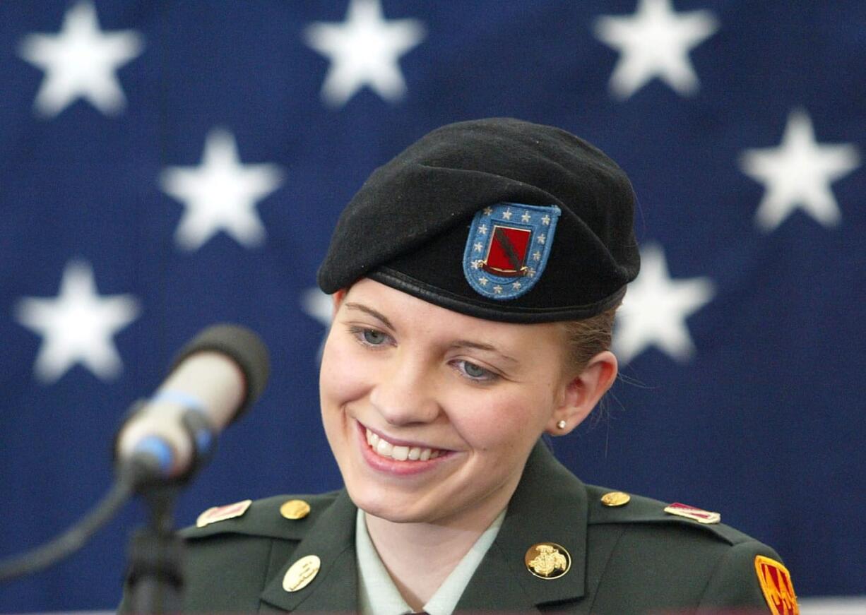 Former POW Jessica Lynch speaks on July 22, 2003.