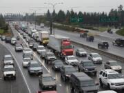 Traffic congestion is on the rise in the Vancouver area, according to a state report released Monday. Commuters racked up nearly 52,000 hours in delays in 2014, a 28 percent increase from 2012.