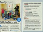 Ridgefield Navy wife Lori Volkman appeared in the December 2011/January 2012 issue of Reader's Digest with her kids, Olivia and Cooper, and two weeks' accumulated unfolded laundry.