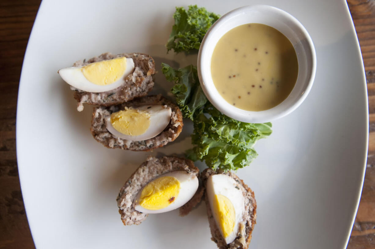 Celtic eggs are served at Heathen Feral Public House in downtown Vancouver.