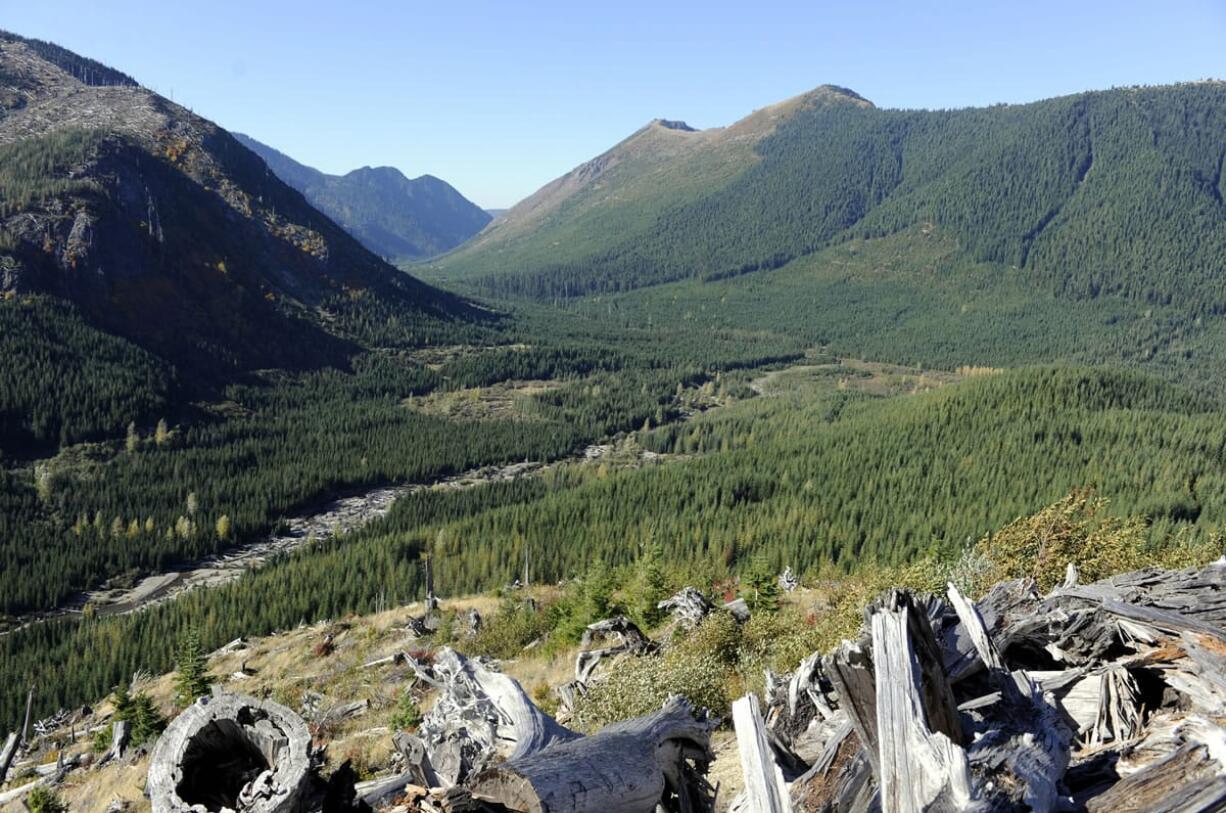 A view of the area, top right, where the Ascot Mining Company wants to do more exploratory drilling above the Green River on the border of the Mount St.