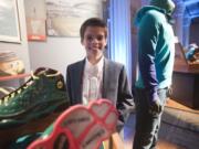 John Charles of Hockinson, 11, unveiled the Doernbecher Freestyle collection he designed Friday at the Portland Art Museum. The Doernbecher Freestyle program, a partnership between Doernbecher Children&#039;s Hospital and Nike, chooses a handful of kids each year to design collections, to be sold beginning Nov. 21 at nike.com and Nike Portland.