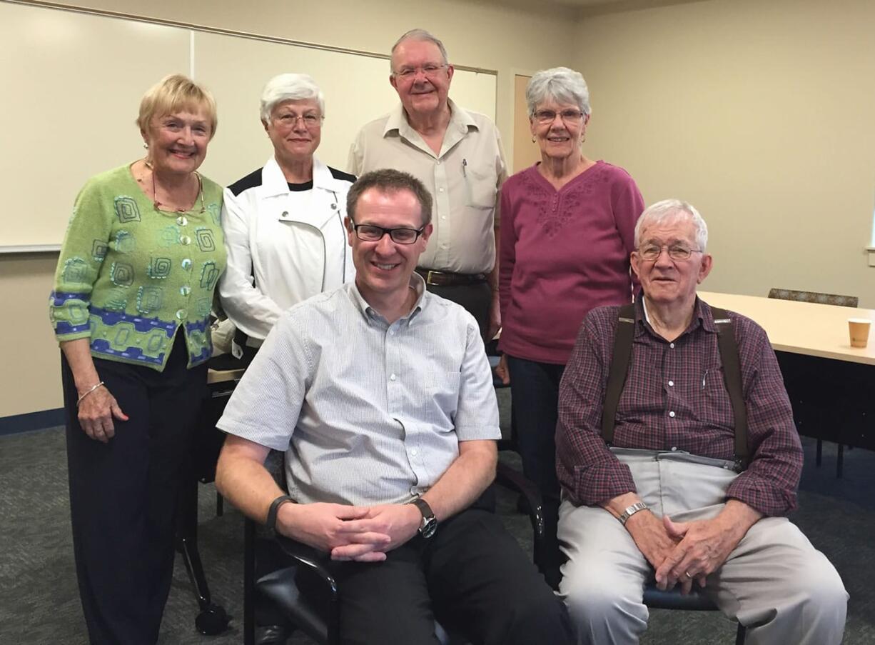 East Vancouver: Residents of Renaissance Condos raised money for their new neighbors, the Children&#039;s Center mental health facility. Back row, from left: Condo residents Jacquie Simonds, Nellie Carslay, John Gilkey and Sue Christensen.