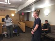 Natalie Kay Carter, 23, appears in Clark County Superior Court Monday on suspicion of criminal impersonation.