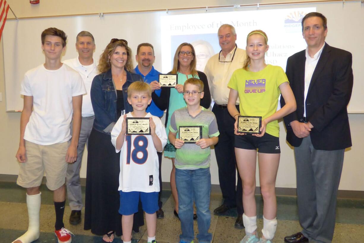 Ridgefield: Ridgefield School District honored its students and employees of the month at a school board meeting on Oct. 13.