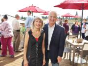 North Garrison Heights: Robin and Joseph Kortum at the re-dedication ceremony for the Sarah Kortum Caregiver Garden, which they donated $100,000 to name it in honor of Joe?s mother.