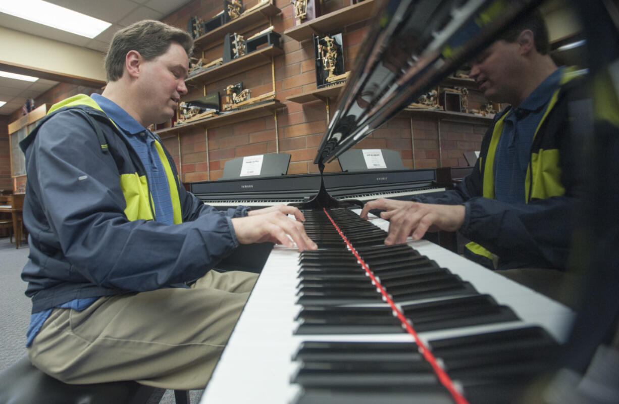 Pianist Sam Stahl participates in Give More 24! by participating in a piano-playing marathon Sept. 24 in Vancouver. The Give More 24! event is Clark County's annual 24-hour online giving competition, in which nonprofits encourage giving throughout the day with parties and promotions.